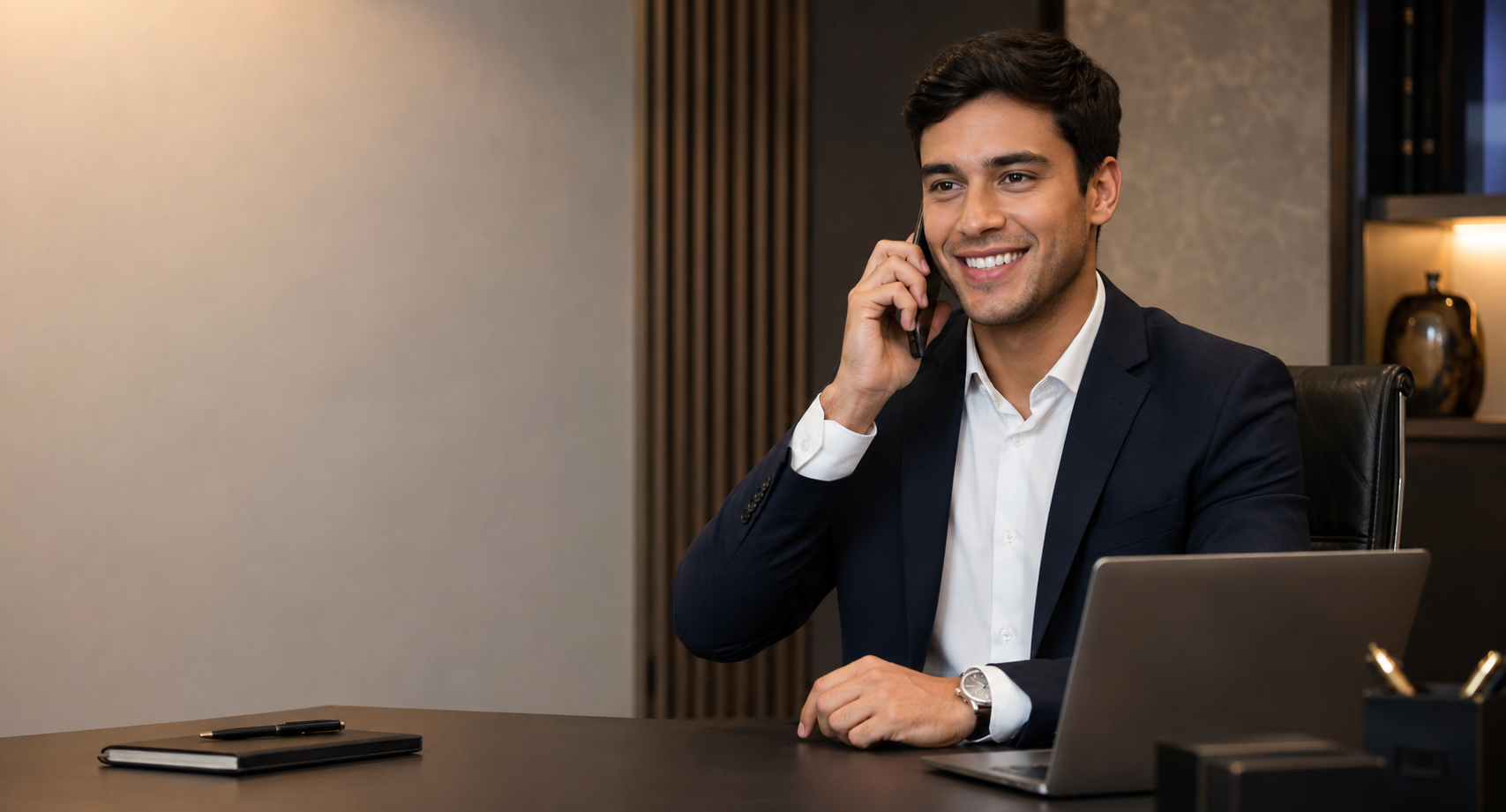 Atendente prestando orientação por telefone